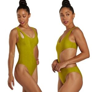 Nike Block Texture Cut-Out One Piece Swimsuit Women's XL Beach Summer Vacation